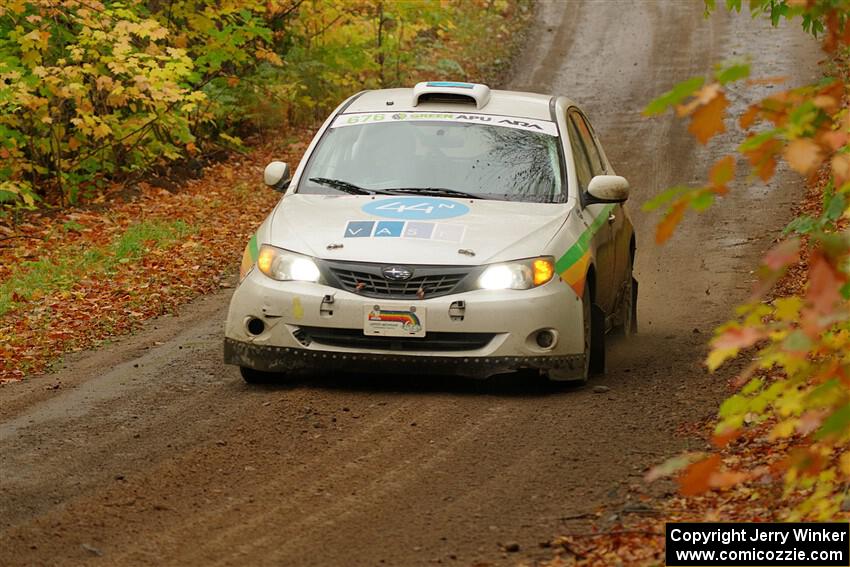 Sam Jacques / Trevor LaCombe Subaru Impreza on SS13, Trouble.