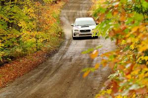 Jamey Randall / Andrew Rausch Subaru WRX on SS13, Trouble.