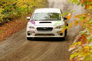 Jamey Randall / Andrew Rausch Subaru WRX on SS13, Trouble.