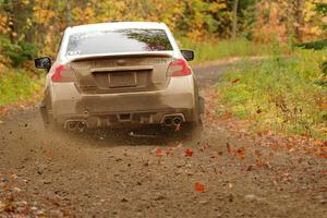 Jamey Randall / Andrew Rausch Subaru WRX on SS13, Trouble.