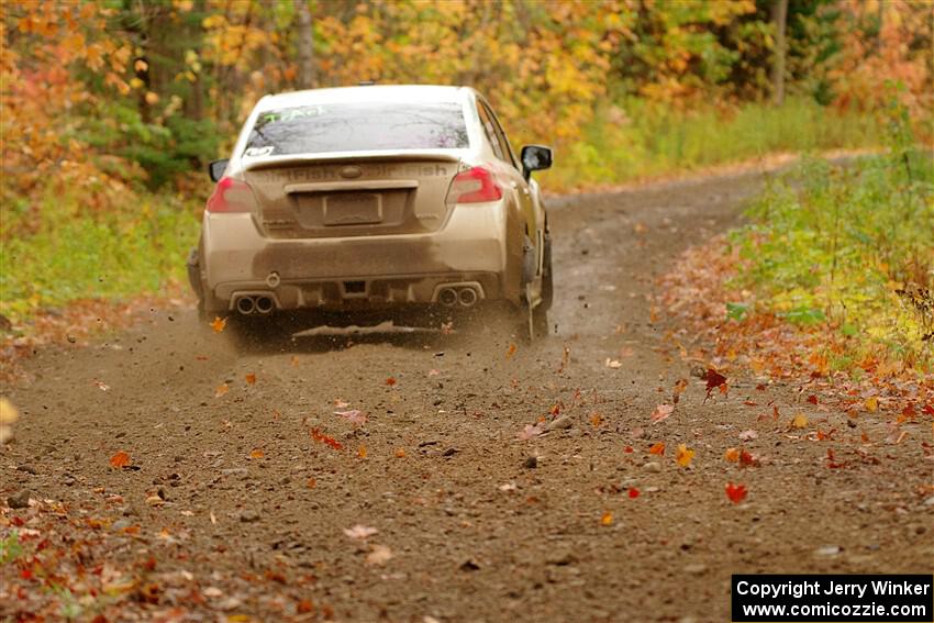 Jamey Randall / Andrew Rausch Subaru WRX on SS13, Trouble.