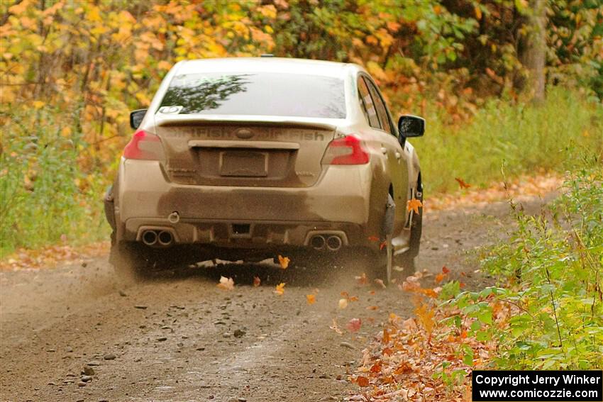 Jamey Randall / Andrew Rausch Subaru WRX on SS13, Trouble.