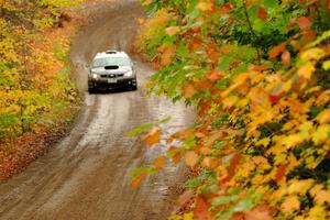 Matt James / Jackie James Subaru Impreza on SS13, Trouble.