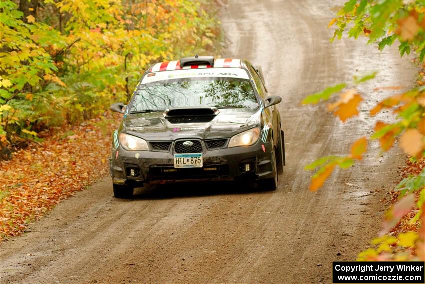 Matt James / Jackie James Subaru Impreza on SS13, Trouble.