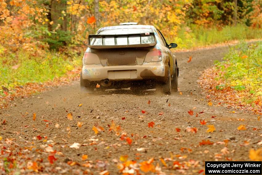 Matt James / Jackie James Subaru Impreza on SS13, Trouble.