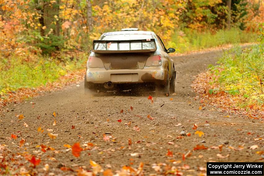 Matt James / Jackie James Subaru Impreza on SS13, Trouble.