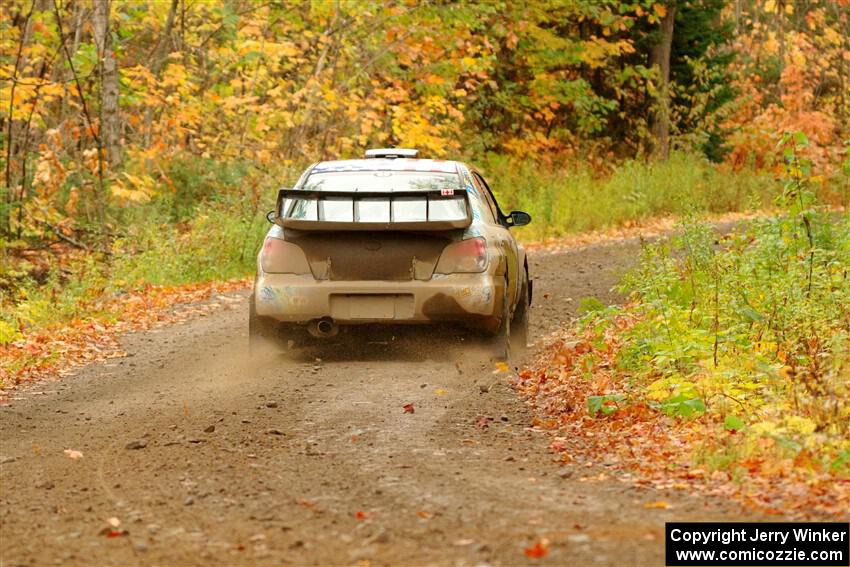 Matt James / Jackie James Subaru Impreza on SS13, Trouble.