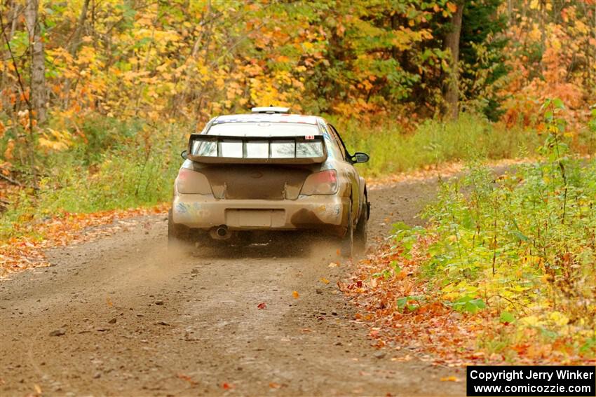 Matt James / Jackie James Subaru Impreza on SS13, Trouble.