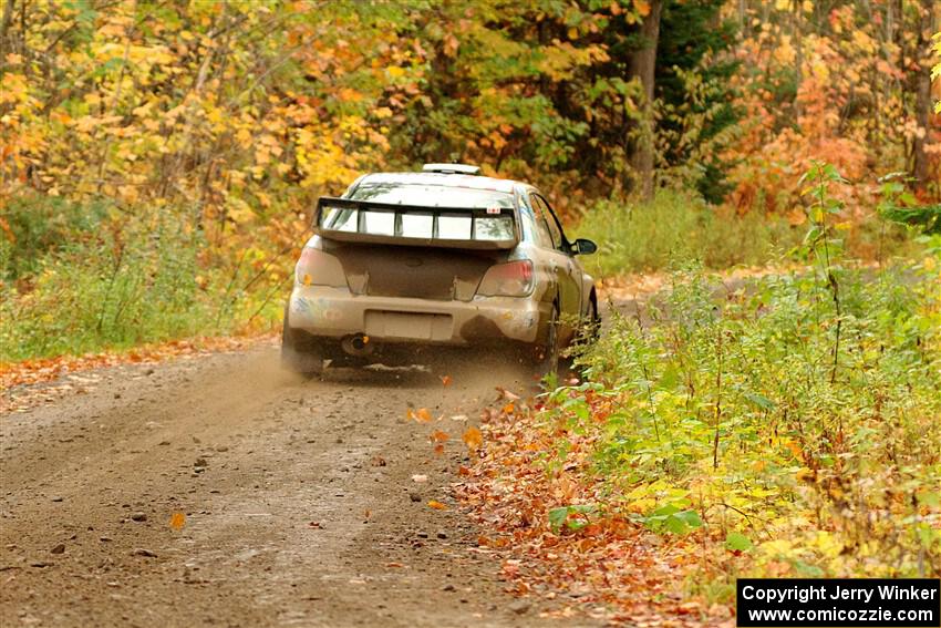 Matt James / Jackie James Subaru Impreza on SS13, Trouble.