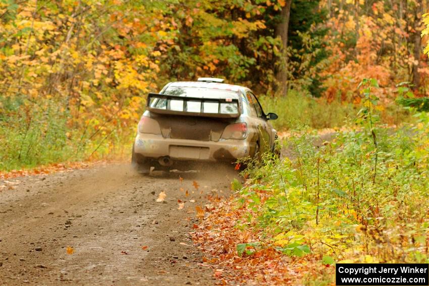 Matt James / Jackie James Subaru Impreza on SS13, Trouble.