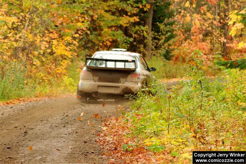 Matt James / Jackie James Subaru Impreza on SS13, Trouble.