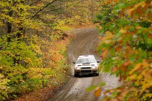 Camden Sheridan / Jeremy Frey Subaru Impreza Outback Sport on SS13, Trouble.