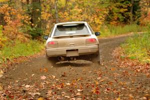 Camden Sheridan / Jeremy Frey Subaru Impreza Outback Sport on SS13, Trouble.