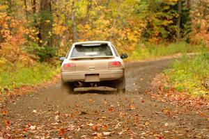 Camden Sheridan / Jeremy Frey Subaru Impreza Outback Sport on SS13, Trouble.