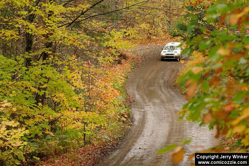 Camden Sheridan / Jeremy Frey Subaru Impreza Outback Sport on SS13, Trouble.