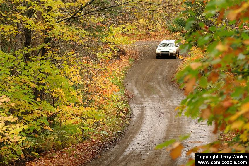 Camden Sheridan / Jeremy Frey Subaru Impreza Outback Sport on SS13, Trouble.