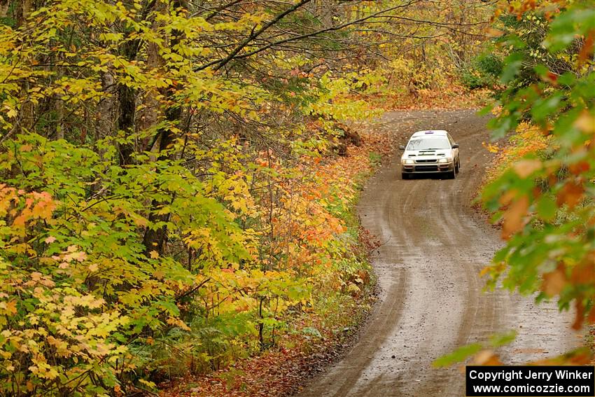 Camden Sheridan / Jeremy Frey Subaru Impreza Outback Sport on SS13, Trouble.