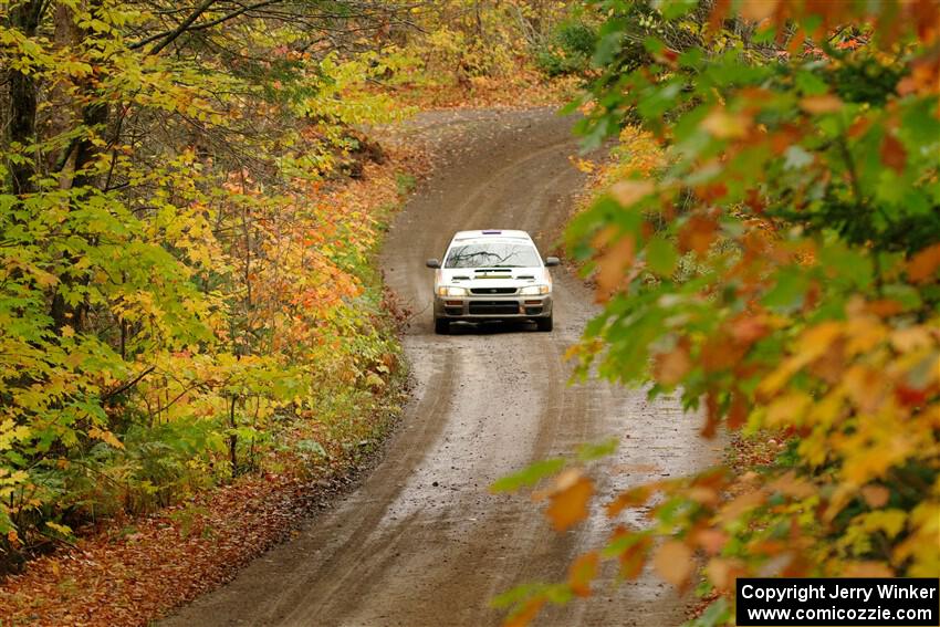 Camden Sheridan / Jeremy Frey Subaru Impreza Outback Sport on SS13, Trouble.