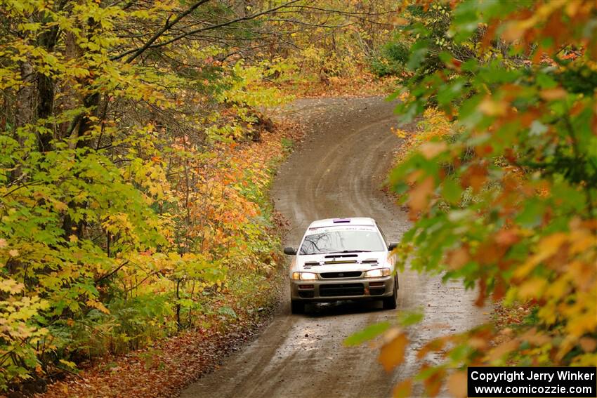 Camden Sheridan / Jeremy Frey Subaru Impreza Outback Sport on SS13, Trouble.