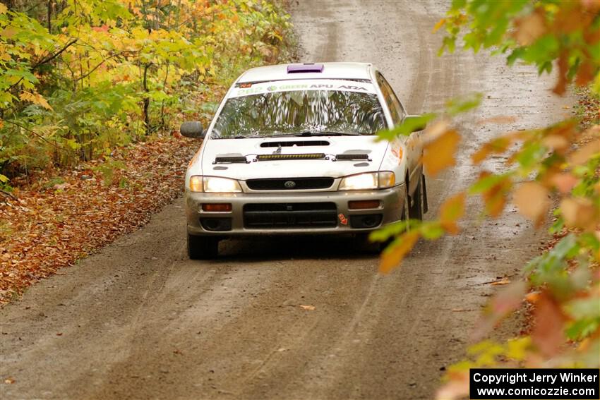 Camden Sheridan / Jeremy Frey Subaru Impreza Outback Sport on SS13, Trouble.