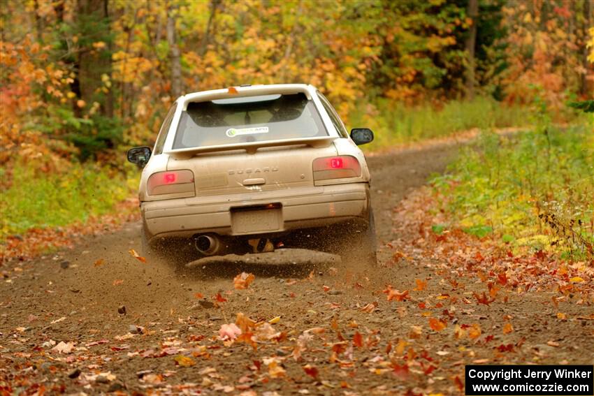 Camden Sheridan / Jeremy Frey Subaru Impreza Outback Sport on SS13, Trouble.