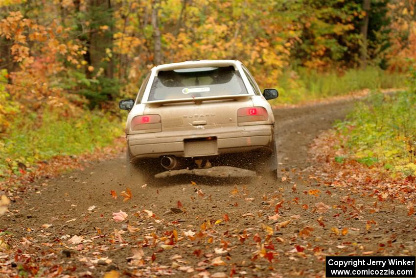 Camden Sheridan / Jeremy Frey Subaru Impreza Outback Sport on SS13, Trouble.