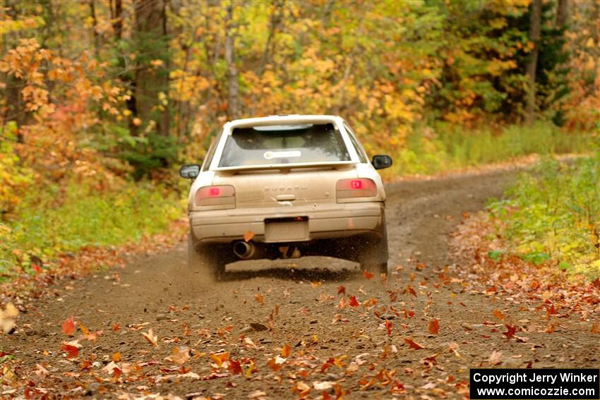 Camden Sheridan / Jeremy Frey Subaru Impreza Outback Sport on SS13, Trouble.