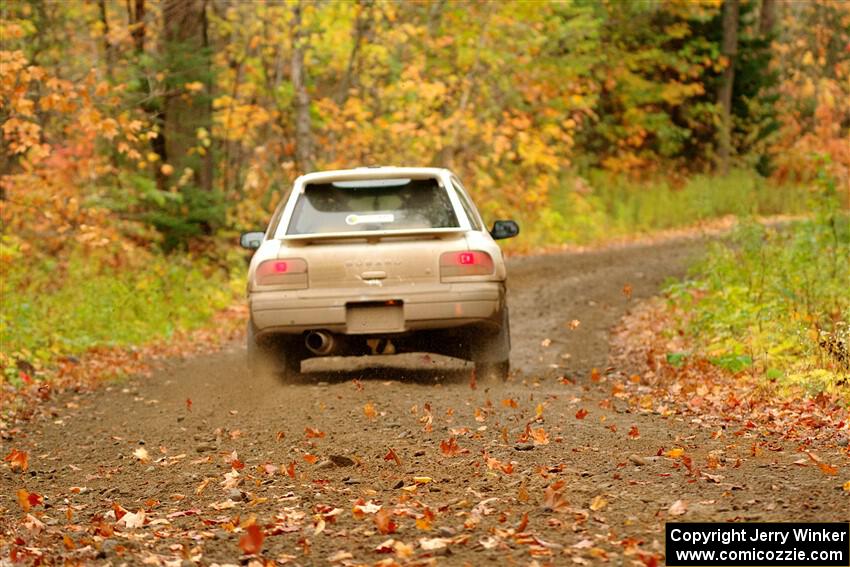 Camden Sheridan / Jeremy Frey Subaru Impreza Outback Sport on SS13, Trouble.