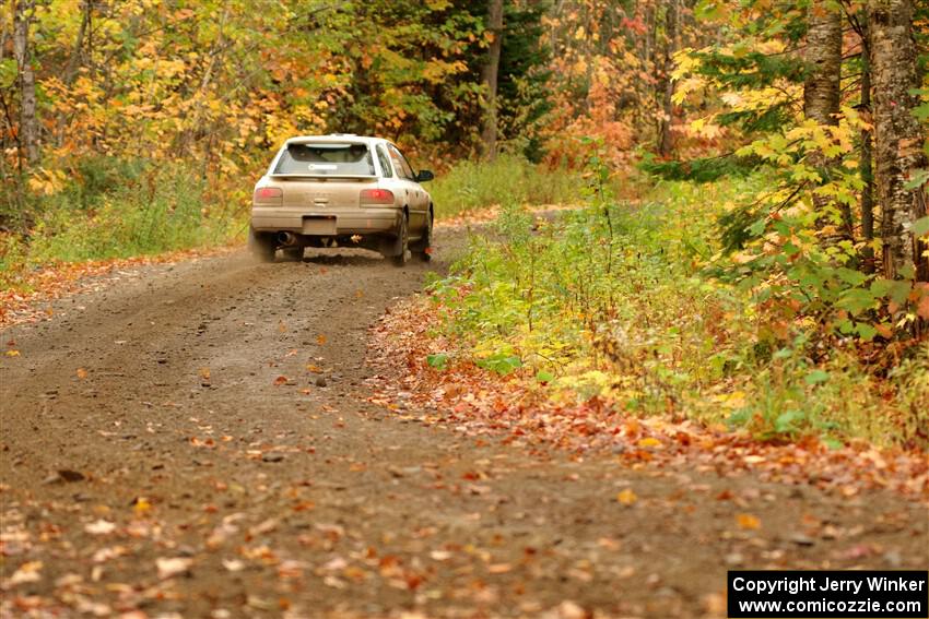 Camden Sheridan / Jeremy Frey Subaru Impreza Outback Sport on SS13, Trouble.