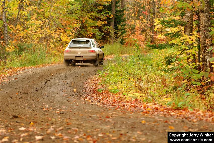 Camden Sheridan / Jeremy Frey Subaru Impreza Outback Sport on SS13, Trouble.