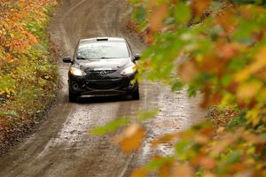 Tommy Cadwalader / Stefan Trajkov Mazda 2 on SS13, Trouble.