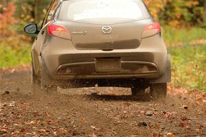 Tommy Cadwalader / Stefan Trajkov Mazda 2 on SS13, Trouble.