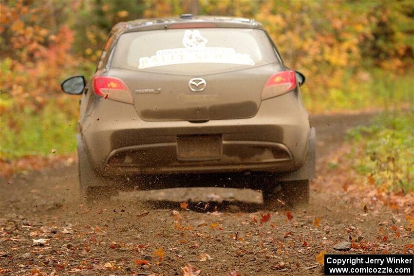 Tommy Cadwalader / Stefan Trajkov Mazda 2 on SS13, Trouble.