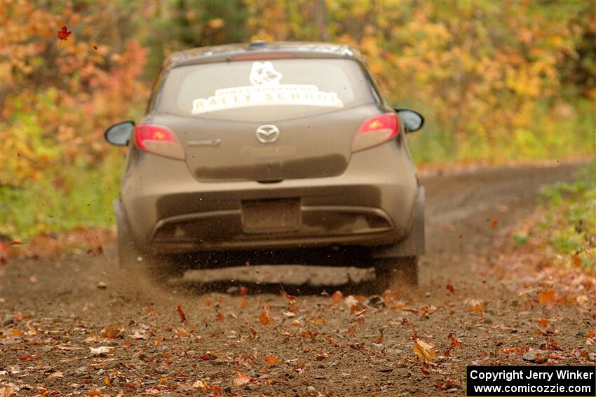 Tommy Cadwalader / Stefan Trajkov Mazda 2 on SS13, Trouble.