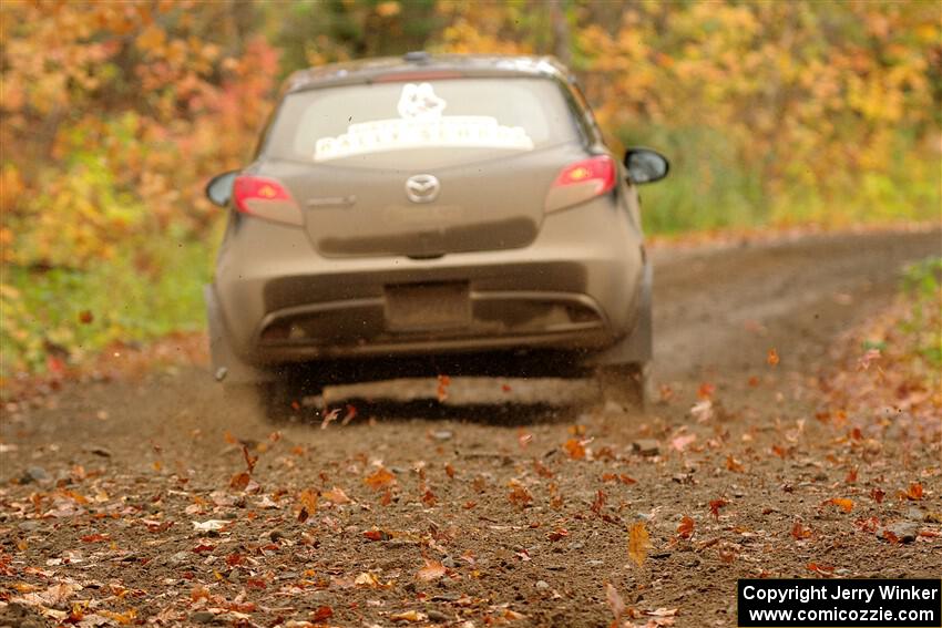 Tommy Cadwalader / Stefan Trajkov Mazda 2 on SS13, Trouble.