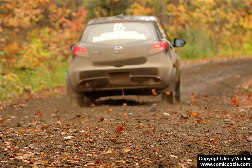 Tommy Cadwalader / Stefan Trajkov Mazda 2 on SS13, Trouble.