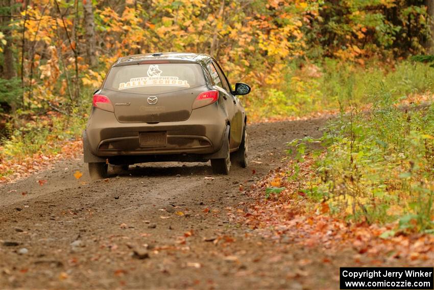 Tommy Cadwalader / Stefan Trajkov Mazda 2 on SS13, Trouble.