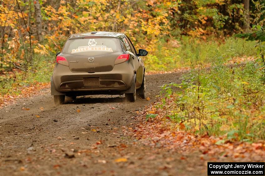 Tommy Cadwalader / Stefan Trajkov Mazda 2 on SS13, Trouble.