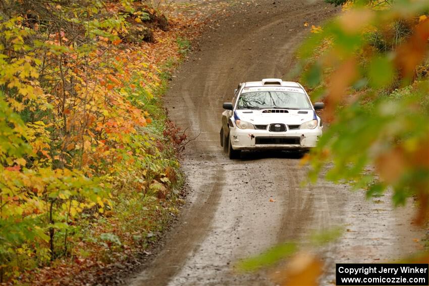 Brad Hayosh / Keegan Helwig Subaru WRX STi on SS13, Trouble.