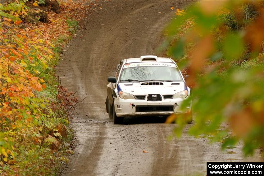 Brad Hayosh / Keegan Helwig Subaru WRX STi on SS13, Trouble.