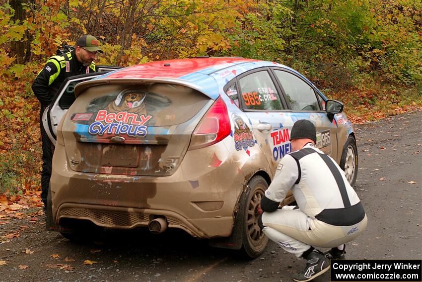 Chris Cyr / Glen Ray Ford Fiesta ST before the start of SS15, Double Trouble.