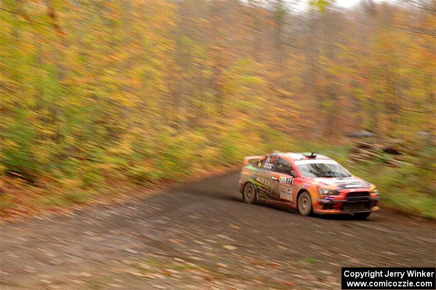 Sumit Panjabi / Michelle Rogers Mitsubishi Lancer Evo X on SS15, Double Trouble.