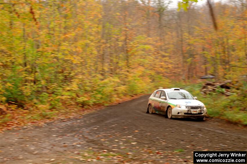 Sam Jacques / Trevor LaCombe Subaru Impreza on SS15, Double Trouble.