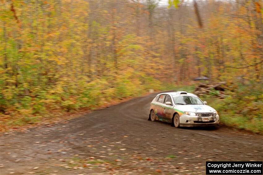 Sam Jacques / Trevor LaCombe Subaru Impreza on SS15, Double Trouble.