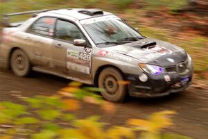 Scott Crouch / Ryan Scott Subaru WRX on SS15, Double Trouble.