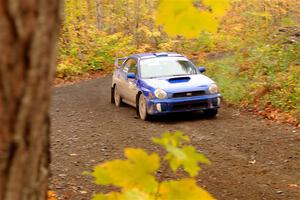 Jimmy Pelizzari / Kate Stevens Subaru WRX on SS15, Double Trouble.