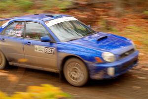 Jimmy Pelizzari / Kate Stevens Subaru WRX on SS15, Double Trouble.