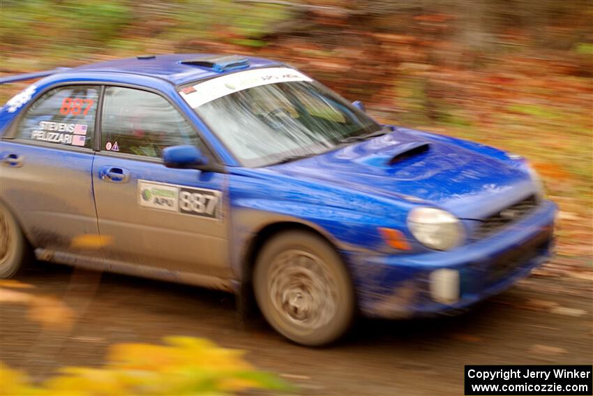 Jimmy Pelizzari / Kate Stevens Subaru WRX on SS15, Double Trouble.