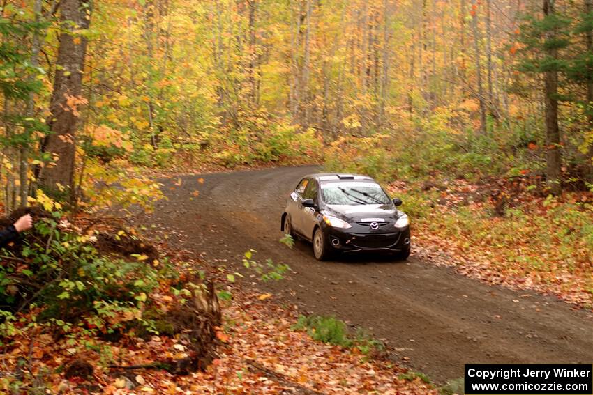 Tommy Cadwalader / Stefan Trajkov Mazda 2 on SS15, Double Trouble.