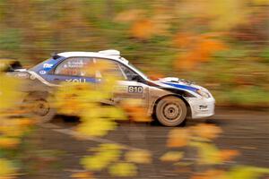 Brad Hayosh / Keegan Helwig Subaru WRX STi on SS15, Double Trouble.